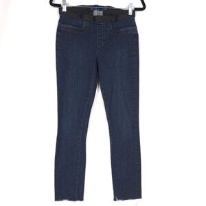 HELMUT‎ LANG Women's Jeggings Denim Size 28 USA🇺🇸MADE Elastic Waist Raw Hem